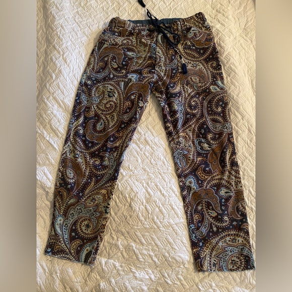 Free People City Slouch Blue Paisley XS - Picture 6 of 7